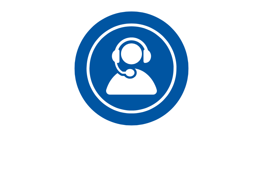 Icon graphic of a customer service help line.